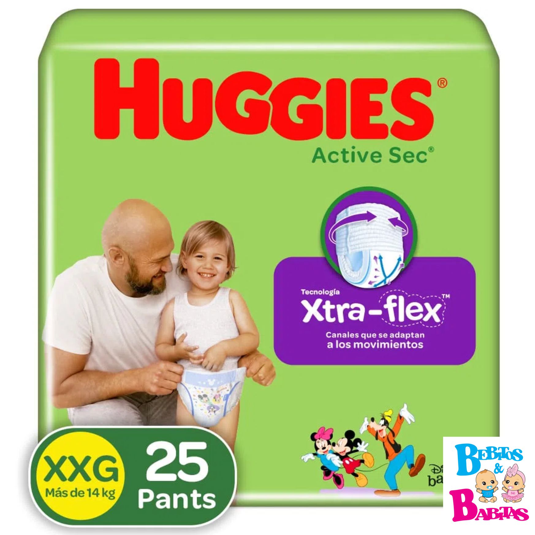 PAÑAL HUGGIES ACT PANTS 5/XXG x25 unds